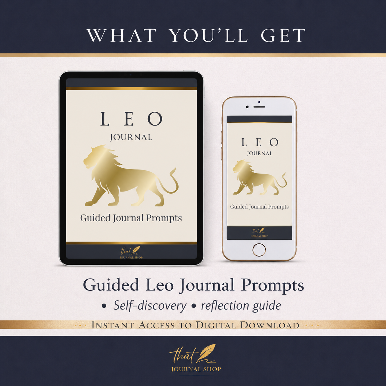 Leo Guided Journal Prompts – Digital Download for Self-Reflection & Growth