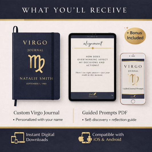 Virgo Personalized Growth Journal with Guided Digital Prompts