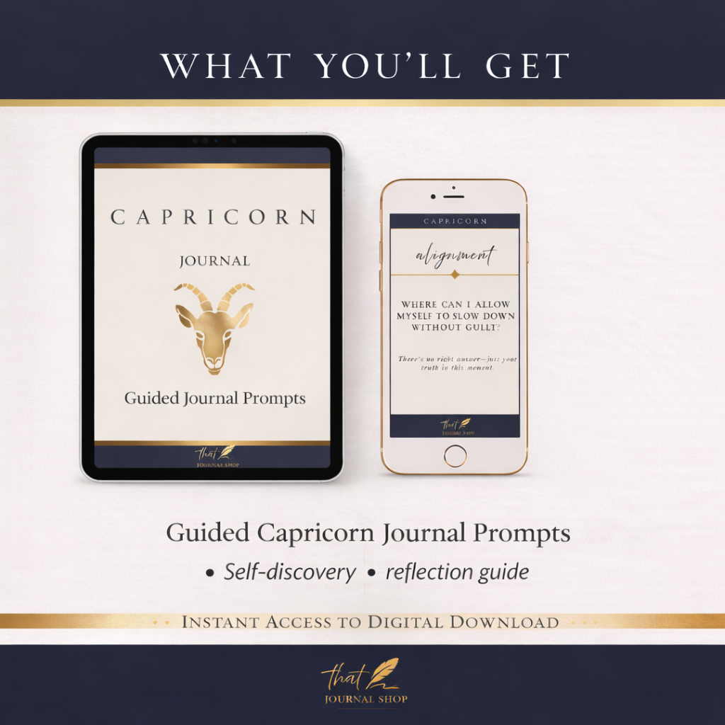 Capricorn Guided Journal Prompts – Digital Download for Self-Reflection & Growth