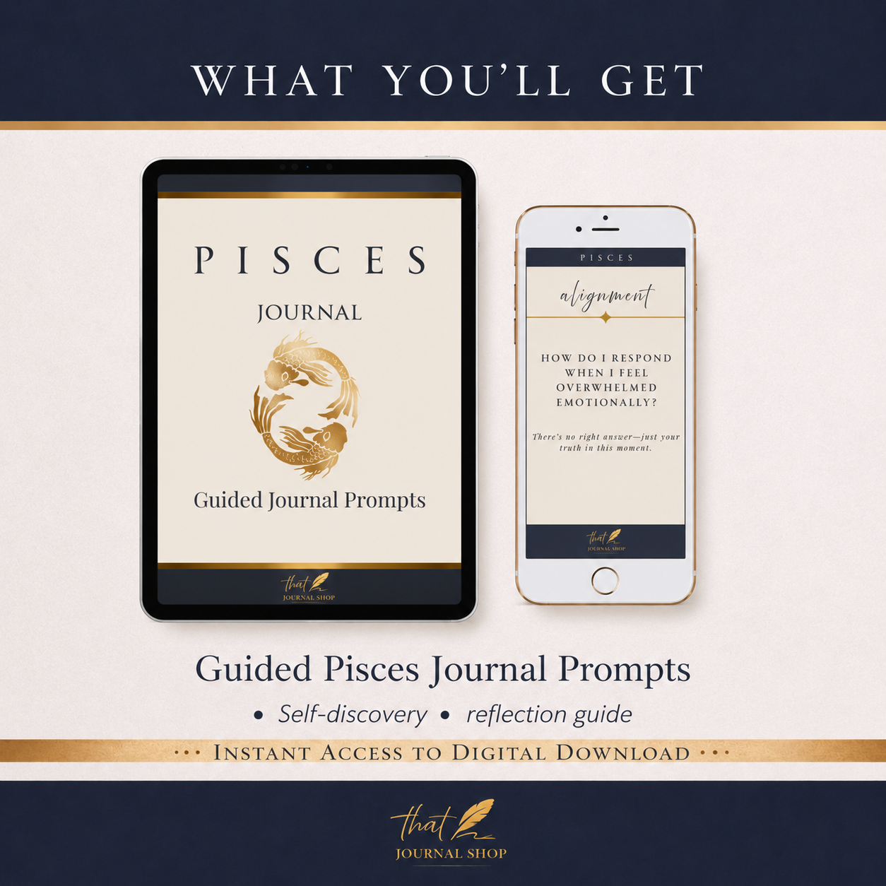Pisces Guided Journal Prompts – Digital Download for Self-Reflection & Growth