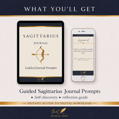 Sagittarius Guided Journal Prompts – Digital Download for Self-Reflection & Growth