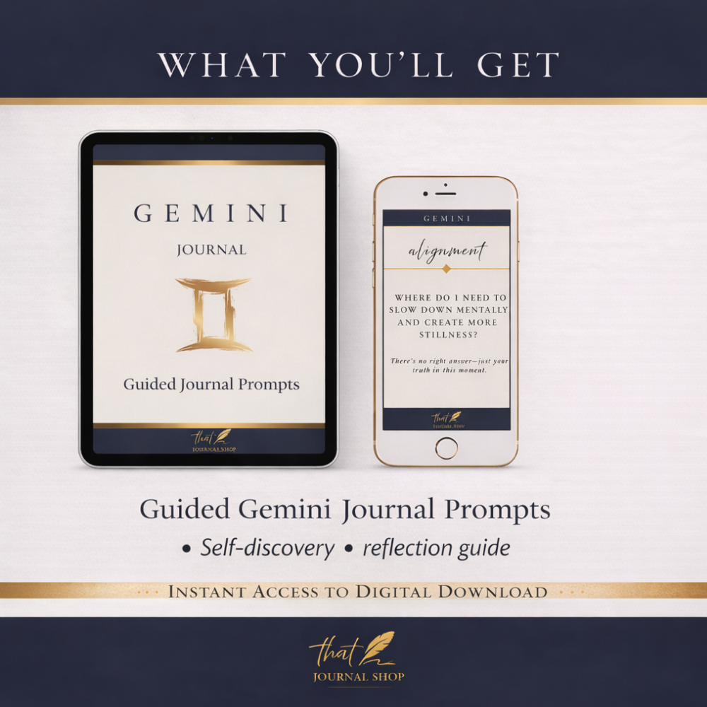Gemini Guided Journal Prompts – Digital Download for Self-Reflection & Growth
