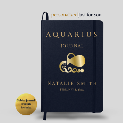 Aquarius Personalized Growth Journal with Guided Digital Prompts