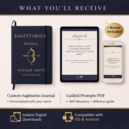 Sagittarius Personalized Growth Journal with Guided Digital Prompts