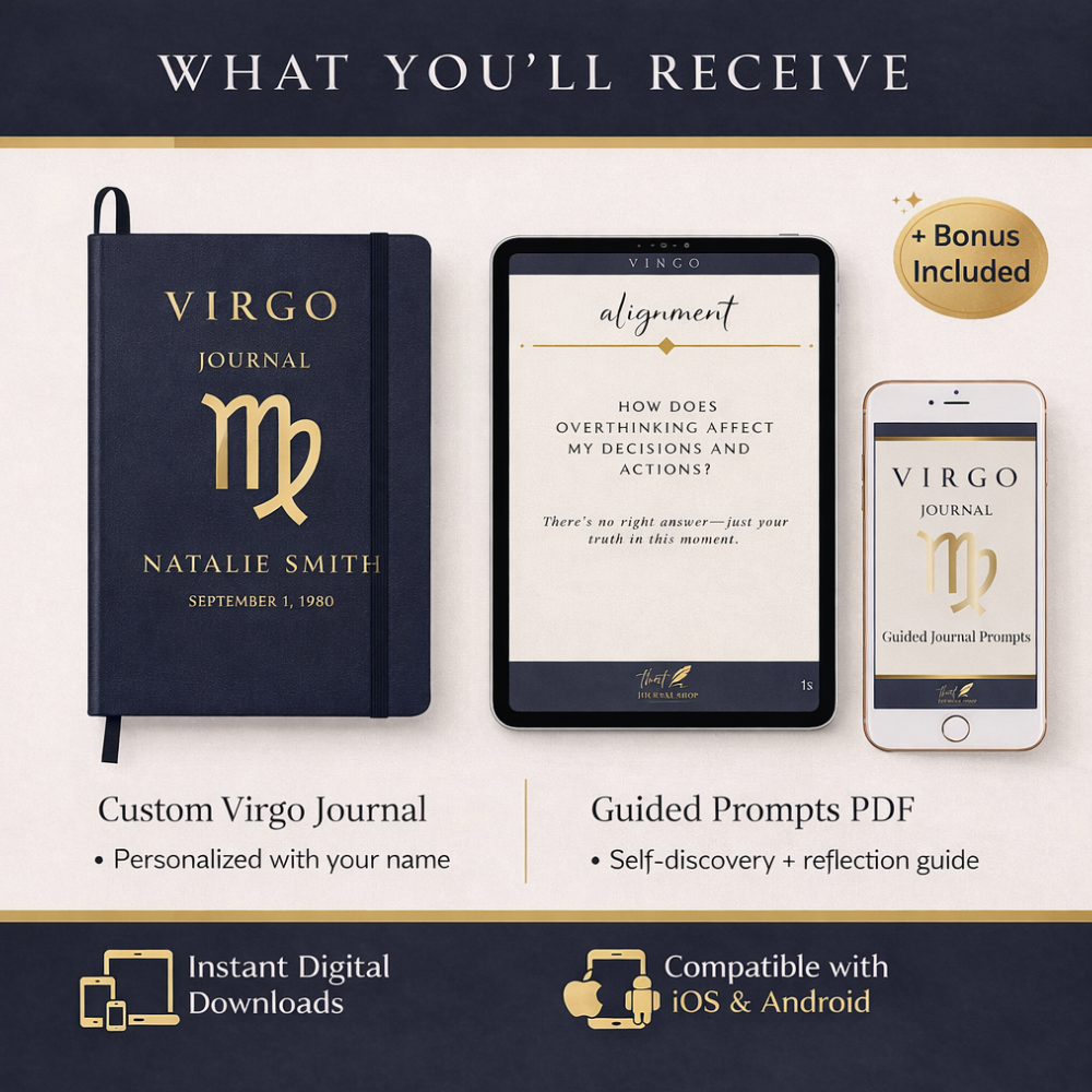 Virgo Personalized Growth Journal with Guided Digital Prompts