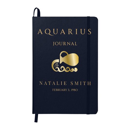 Aquarius Personalized Journal – Reflection & Self-Discovery Notebook